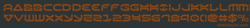 フォントOberonlaser – 黒い背景に茶色のフォント