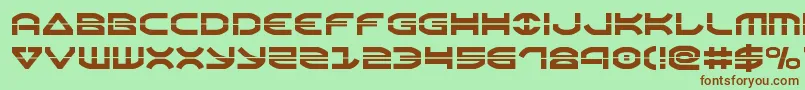Oberonlaser Font – Brown Fonts on Green Background
