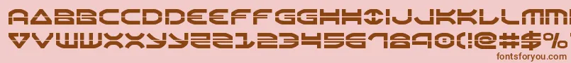 Oberonlaser Font – Brown Fonts on Pink Background