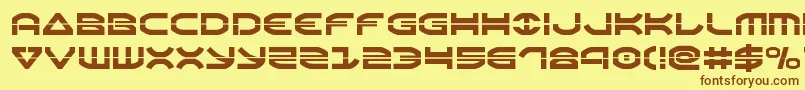 Oberonlaser-fontti – ruskeat fontit keltaisella taustalla