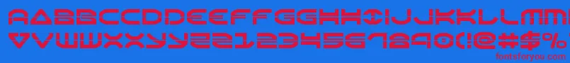 Oberonlaser-fontti – punaiset fontit sinisellä taustalla