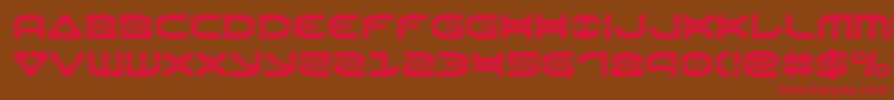 Oberonlaser Font – Red Fonts on Brown Background