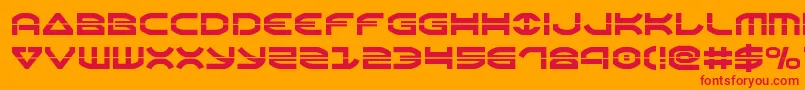 Oberonlaser Font – Red Fonts on Orange Background