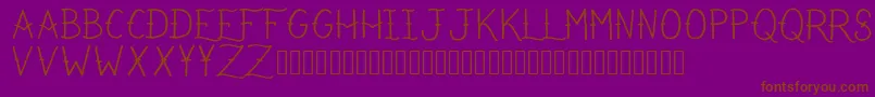 IRefuseToSink-Schriftart – Braune Schriften auf violettem Hintergrund