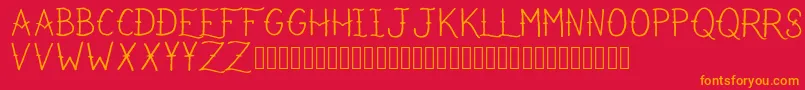 IRefuseToSink Font – Orange Fonts on Red Background