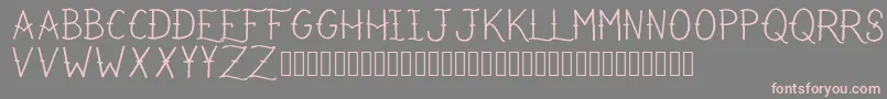 フォントIRefuseToSink – 灰色の背景にピンクのフォント