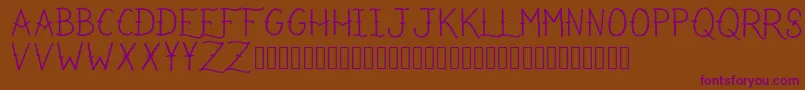 IRefuseToSink Font – Purple Fonts on Brown Background
