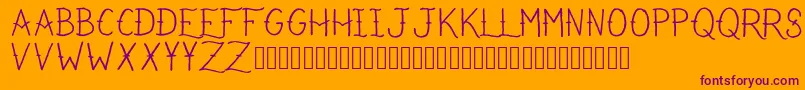 IRefuseToSink Font – Purple Fonts on Orange Background