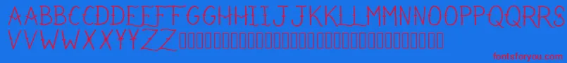 IRefuseToSink Font – Red Fonts on Blue Background