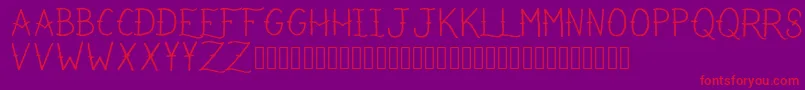 fuente IRefuseToSink – Fuentes Rojas Sobre Fondo Morado