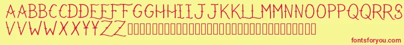 IRefuseToSink Font – Red Fonts on Yellow Background