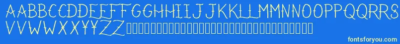 IRefuseToSink Font – Yellow Fonts on Blue Background