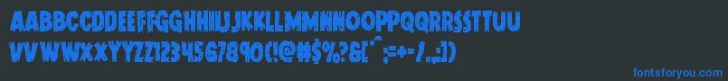 More about Doktermonstrocond Font Doktermonstrocond Font – Blue Fonts on Black Background