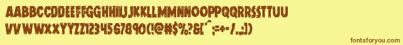 Doktermonstrocond Font – Brown Fonts on Yellow Background