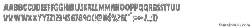 フォントDoktermonstrocond – 白い背景に灰色の文字