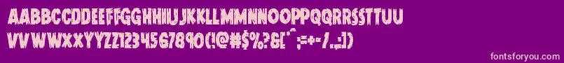 Doktermonstrocond Font – Pink Fonts on Purple Background