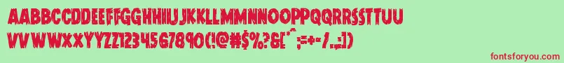 Doktermonstrocond Font – Red Fonts on Green Background