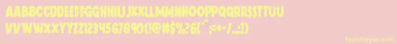 Doktermonstrocond Font – Yellow Fonts on Pink Background