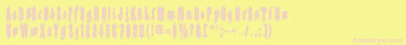 Applesauce10 Font – Pink Fonts on Yellow Background