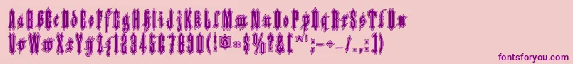 Applesauce10 Font – Purple Fonts on Pink Background
