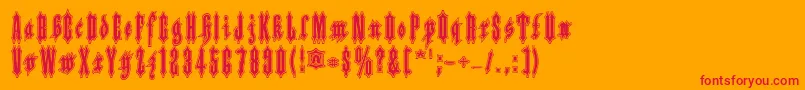 Шрифт Applesauce10 – красные шрифты на оранжевом фоне