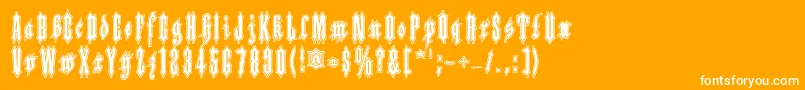 Applesauce10 Font – White Fonts on Orange Background