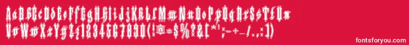 Applesauce10 Font – White Fonts on Red Background