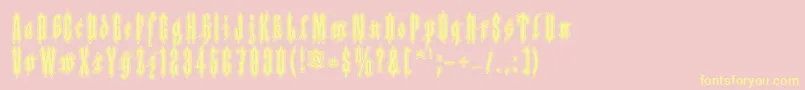Applesauce10 Font – Yellow Fonts on Pink Background