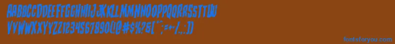 Creepycrawlersrotal Font – Blue Fonts on Brown Background