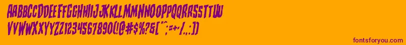 Creepycrawlersrotal Font – Purple Fonts on Orange Background