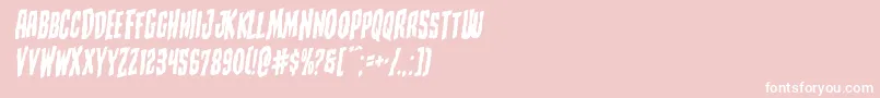 Шрифт Creepycrawlersrotal – белые шрифты на розовом фоне