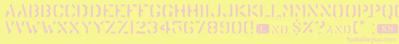 Trenu ffy Font – Pink Fonts on Yellow Background