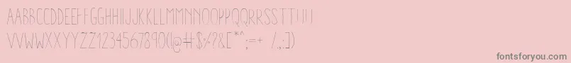 fuente AracneCondensedLight – Fuentes Grises Sobre Fondo Rosa
