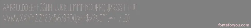 フォントAracneCondensedLight – 灰色の背景にピンクのフォント