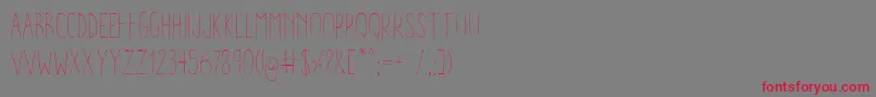 AracneCondensedLight Font – Red Fonts on Gray Background