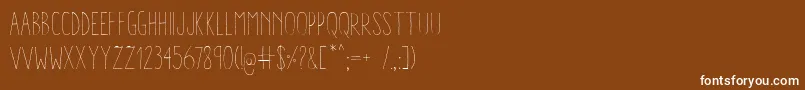 Więcej informacji o czcionce AracneCondensedLight Czcionka AracneCondensedLight – białe czcionki na brązowym tle