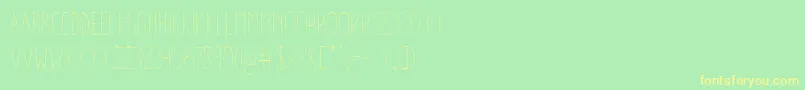 AracneCondensedLight Font – Yellow Fonts on Green Background