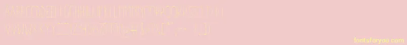 AracneCondensedLight Font – Yellow Fonts on Pink Background