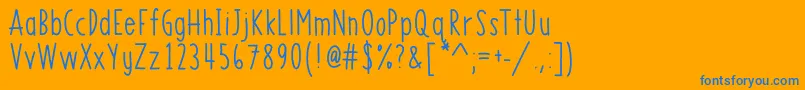 MrfLemonberrySans Font – Blue Fonts on Orange Background