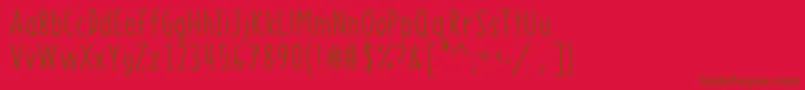 MrfLemonberrySans Font – Brown Fonts on Red Background