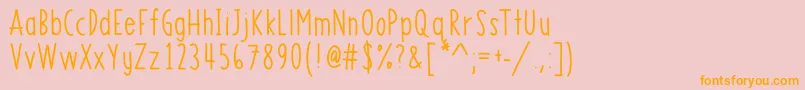 MrfLemonberrySans Font – Orange Fonts on Pink Background