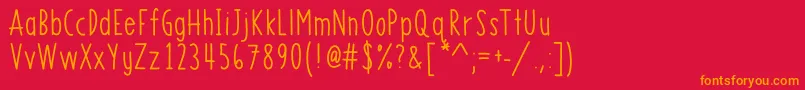 MrfLemonberrySans Font – Orange Fonts on Red Background