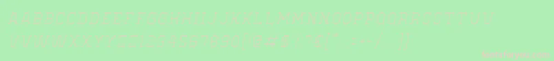 OldSchoolUnitedHairlineItalic Font – Pink Fonts on Green Background