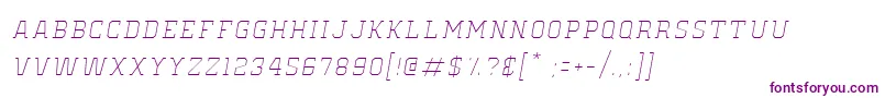Czcionka OldSchoolUnitedHairlineItalic – fioletowe czcionki