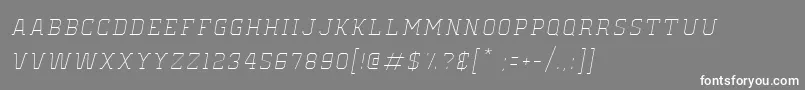 OldSchoolUnitedHairlineItalic Font – White Fonts on Gray Background