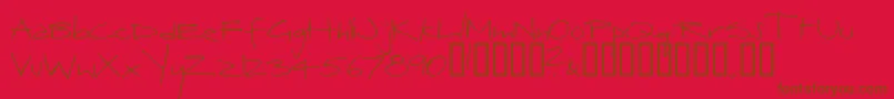 Herbert ffy-Schriftart – Braune Schriften auf rotem Hintergrund