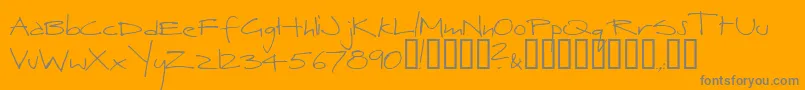 Herbert ffy Font – Gray Fonts on Orange Background