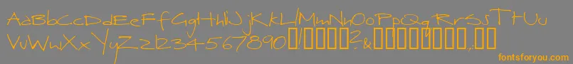 Herbert ffy Font – Orange Fonts on Gray Background