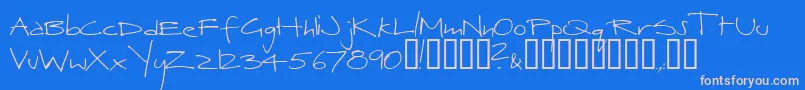 Herbert ffy Font – Pink Fonts on Blue Background