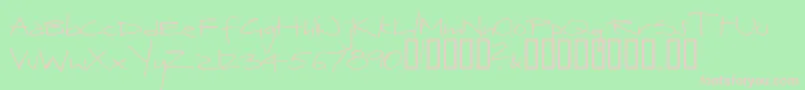 Herbert ffy Font – Pink Fonts on Green Background